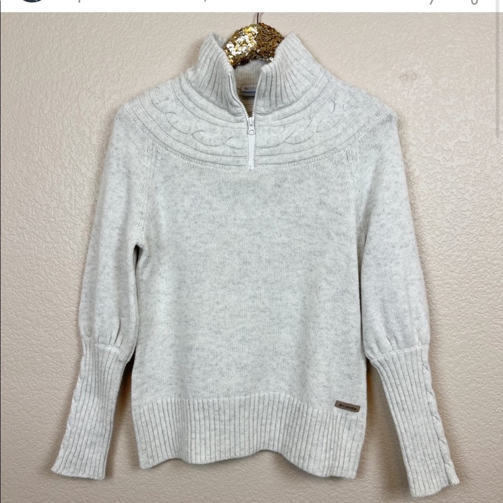 Columbia • Women’s Funnel Neck Zip Wool Blend Sweater
